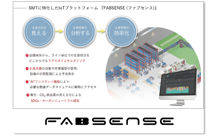 SMTの製造現場に特化した見える化システム「FABSENSE」